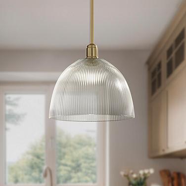 Williams 12" Wide Antique Brass Dome Mini Pendant