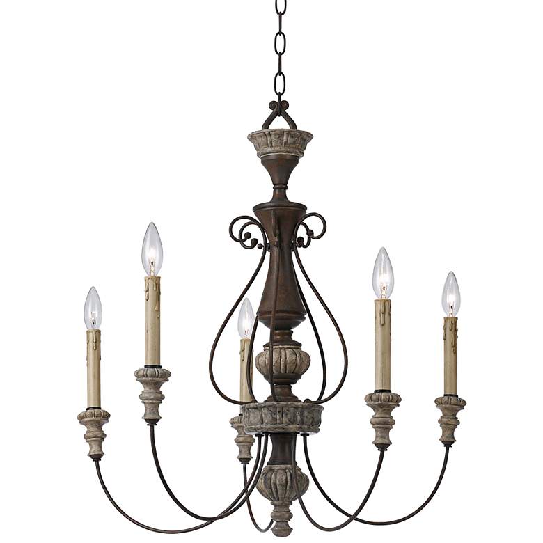 Williams Collection 27 inch Wide Rust Chandelier