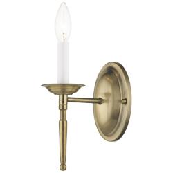 Williamsburg 1 Light Antique Brass Candle Wall Sconce