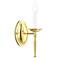 Williamsburg 1 Light Polished Brass Candle Wall Sconce