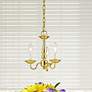 1_Williamsburg 11-in 3-Light Polished Brass Candle Chandelier