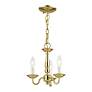 5_Williamsburg 11-in 3-Light Polished Brass Candle Chandelier more views
