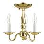 7_Williamsburg 11-in 3-Light Polished Brass Candle Chandelier more views