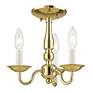 Williamsburg 11-in 3-Light Polished Brass Candle Chandelier