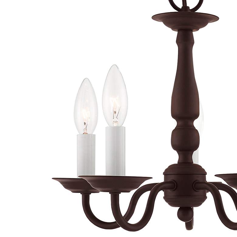 Image 2 Williamsburg 13-in 5-Light Bronze Candle Chandelier more views