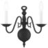 Williamsburg 13" High Black 2-Light Wall Sconce