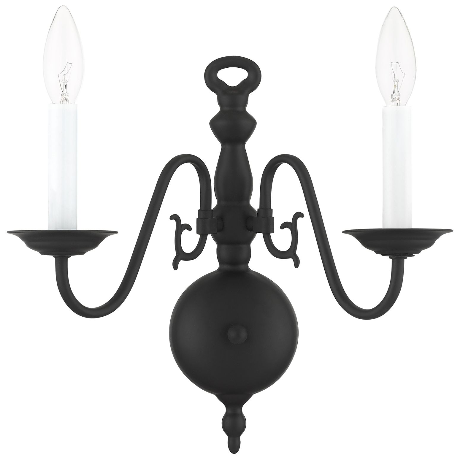 Image 4 Williamsburg 13" High Black 2-Light Wall Sconce more views