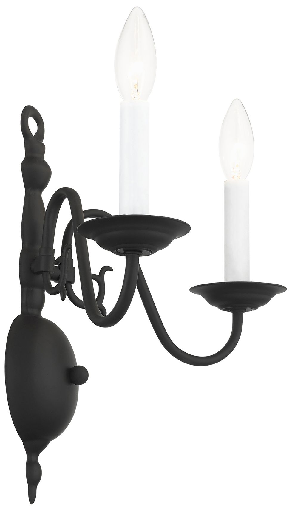 Image 5 Williamsburg 13" High Black 2-Light Wall Sconce more views