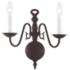 Williamsburg 13" High Bronze 2-Light Wall Sconce