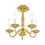 4_Williamsburg 13" Wide Polished Brass 5-Light Chandelier more views
