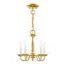 Williamsburg 13" Wide Polished Brass 5-Light Chandelier