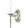 Williamsburg 4.25-in W 1-Light Brushed Nickel Candle Wall Sconce