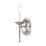 6_Williamsburg 4.25-in W 1-Light Brushed Nickel Candle Wall Sconce more views