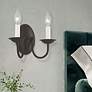1_Williamsburg 9.75-in W 2-Light Bronze Candle Wall Sconce