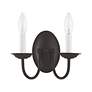 3_Williamsburg 9.75-in W 2-Light Bronze Candle Wall Sconce more views