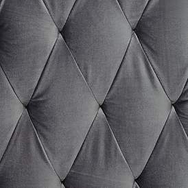 Image3 of Williamsburg Gray Tufted Wingback Armchair more views