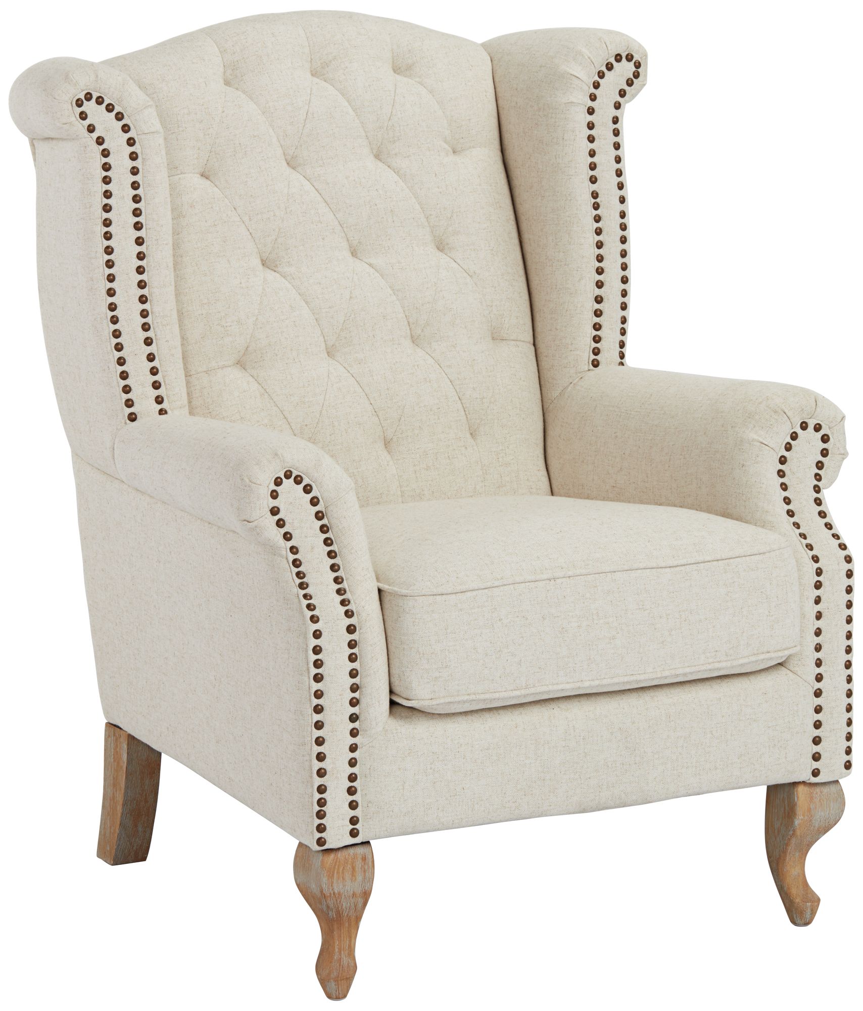 natural linen armchair