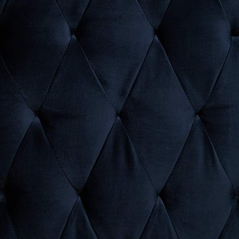 Williamsburg Navy Blue Tufted Wingback Armchair more views