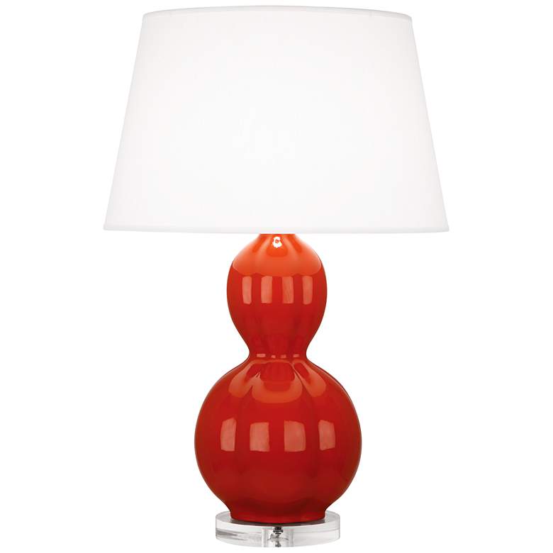 Image 1 Williamsburg Randolph 30 3/4 inch Red Ceramic Table Lamp
