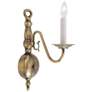 Williamsburgh 1 Light Antique Brass Candle Wall Sconce