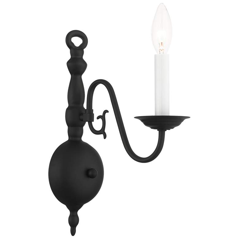 Image 1 Williamsburgh 1 Light Black Candle Wall Sconce