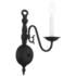 Williamsburgh 1 Light Black Candle Wall Sconce
