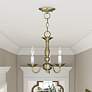 Thumbnail1 of Williamsburgh 11-in 3-Light Antique Brass Candle Chandelier