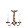 Thumbnail3 of Williamsburgh 11-in 3-Light Antique Brass Candle Chandelier more views