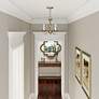 Thumbnail4 of Williamsburgh 11-in 3-Light Antique Brass Candle Chandelier more views