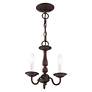 4_Williamsburgh 11-in 3-Light Bronze Candle Chandelier more views