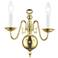Williamsburgh 13" High Polished Brass 2-Light Wall Sconce
