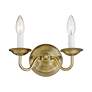 4_Williamsburgh 2 Light Antique Brass Candle Wall Sconce more views