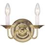2_Williamsburgh 2 Light Polished Brass Candle Wall Sconce