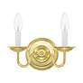3_Williamsburgh 2 Light Polished Brass Candle Wall Sconce more views
