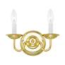 4_Williamsburgh 2 Light Polished Brass Candle Wall Sconce more views