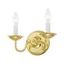 5_Williamsburgh 2 Light Polished Brass Candle Wall Sconce more views