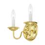 6_Williamsburgh 2 Light Polished Brass Candle Wall Sconce more views