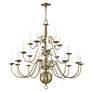 4_Williamsburgh 20 Light Antique Brass Foyer Chandelier more views