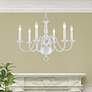 1_Williamsburgh 24" Wide 6-Light White Traditional Candelabra Chandelier
