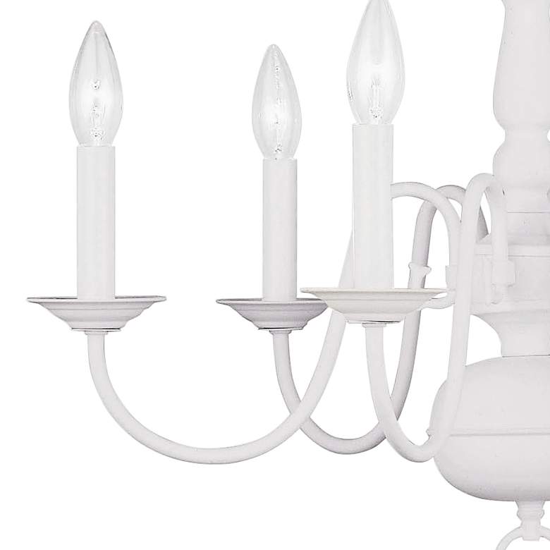 Image 2 Williamsburgh 24" Wide 6-Light White Traditional Candelabra Chandelier more views