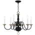 Williamsburgh 24" Wide Black 6-Light Chandelier