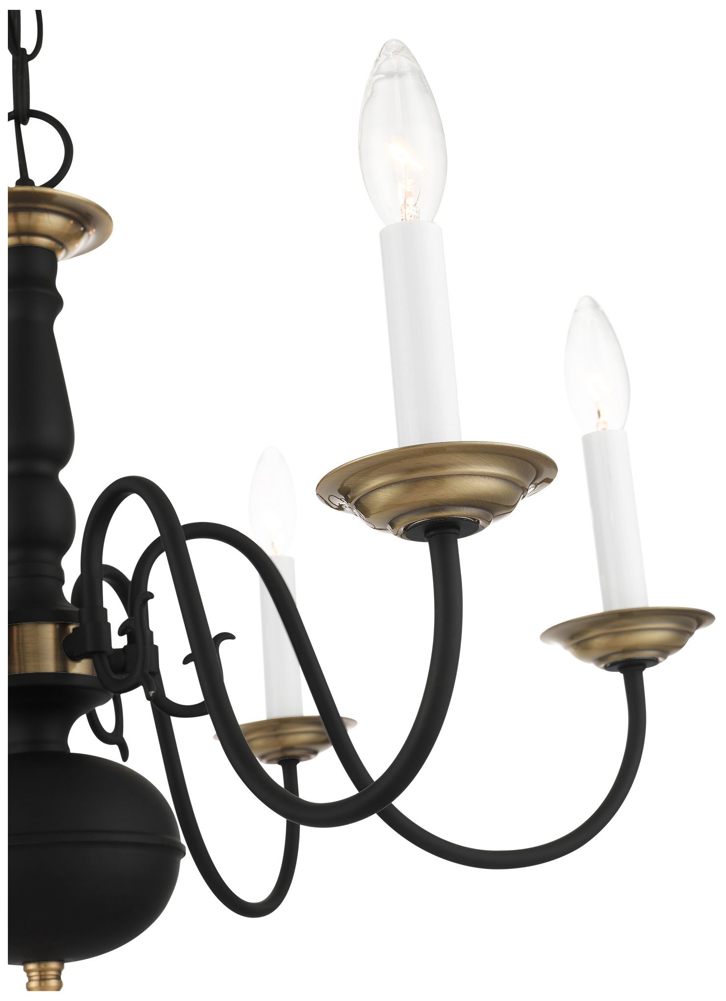 Image 2 Williamsburgh 24" Wide Black 6-Light Chandelier more views