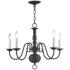 Williamsburgh 24" Wide Bronze 5-Light Candle Chandelier