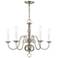 Williamsburgh 24" Wide Brushed Nickel 5-Light Chandelier