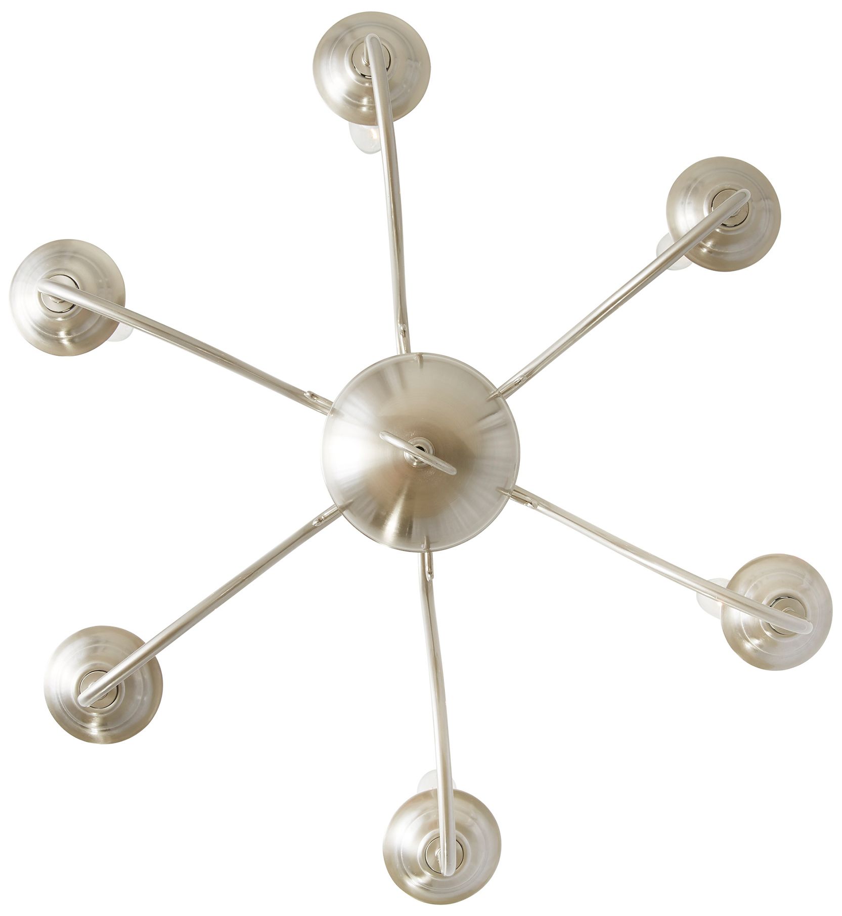 Image 4 Williamsburgh 24" Wide Brushed Nickel 6-Light Chandelier more views
