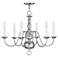 Williamsburgh 24" Wide Polished Nickel 6-Light Chandelier