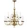 Williamsburgh 26-in 12-Light Antique Brass Candle Chandelier