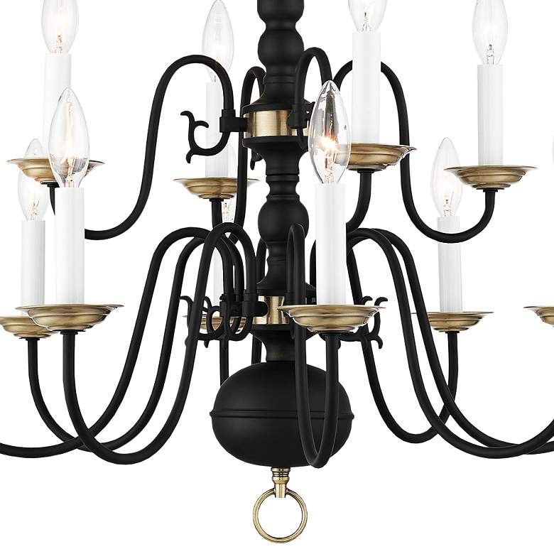 Image 4 Williamsburgh 26" Wide Black 12-Light Chandelier more views