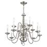 6_Williamsburgh 26"W Brushed Nickel 12-Light 2-Tier Chandelier more views