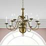 1_Williamsburgh 32" Wide Antique Brass 12-Light Chandelier
